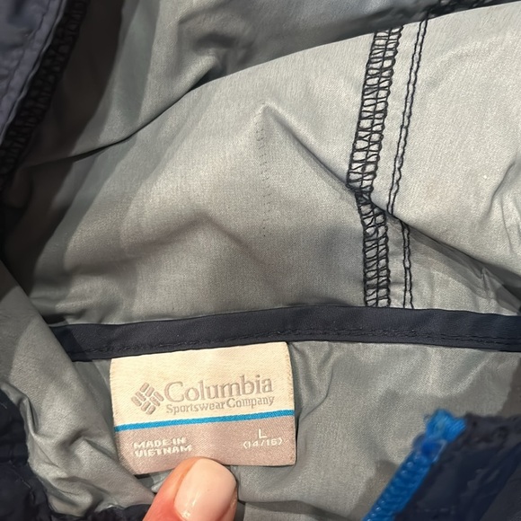 Youth Columbia Blue and Black Hooded Jacket - Picture 5 of 5